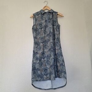 Floral Blue Sleeveless Quickdry Dress
